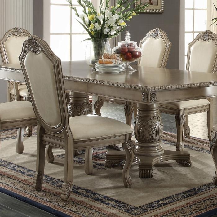 Chateau De Ville PU & Antique White Side Chair image